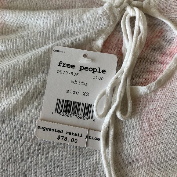 Free People Hummingbirds Neon Heart Linen Back Tie - Picture 7 of 9